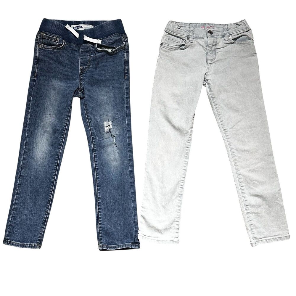 Lot of 2 Girls Jeans – Cat & Jack (Dark Wash) + The Children’s Place (Light Wash